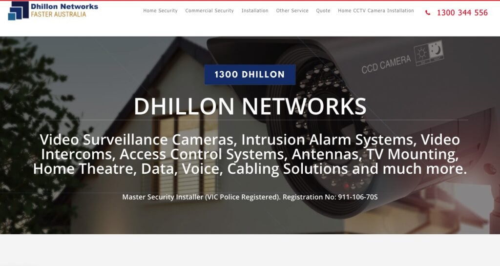 dhillon networks cctv camera system installer melbourne