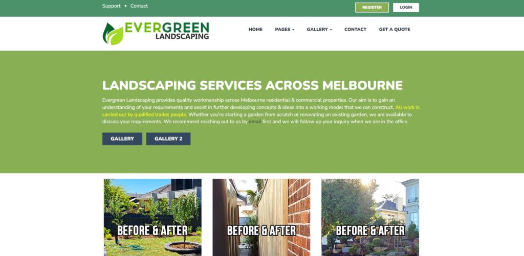 evergreen landscaping designers melbourne