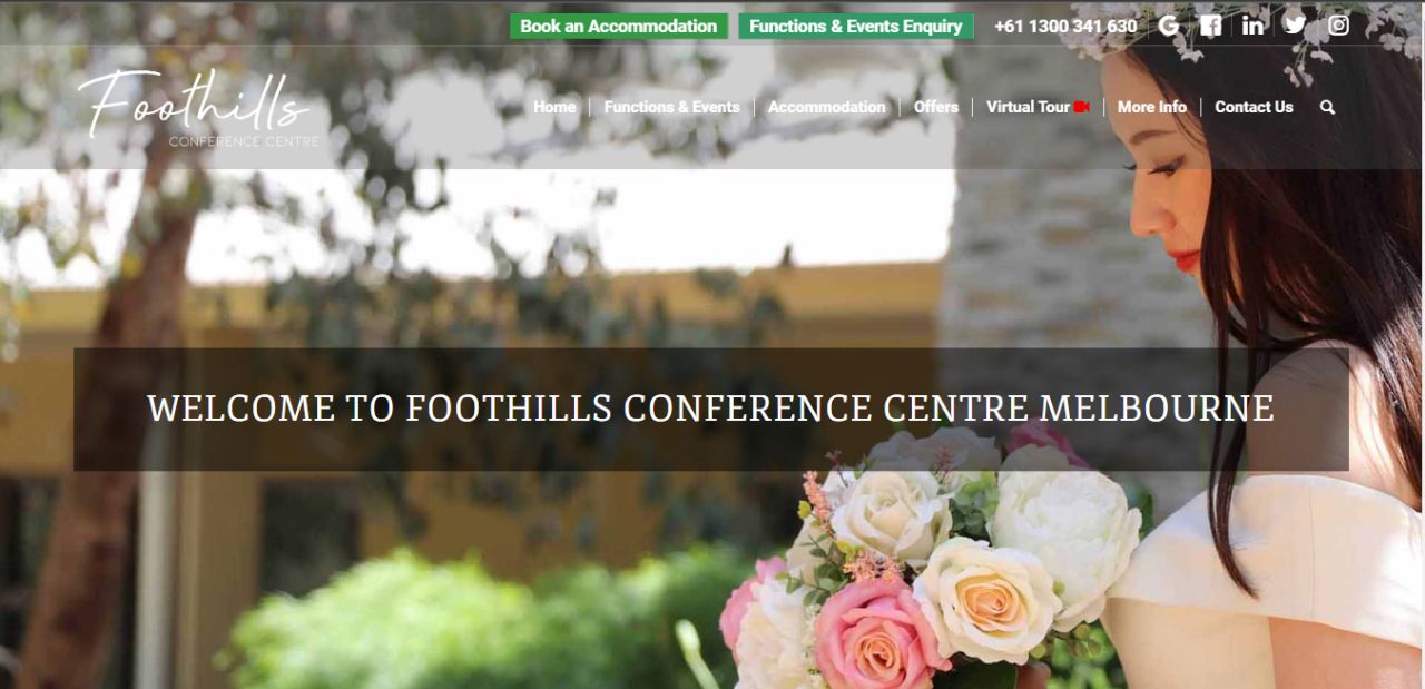 foothills conference centre wedding reception venue yarra valley
