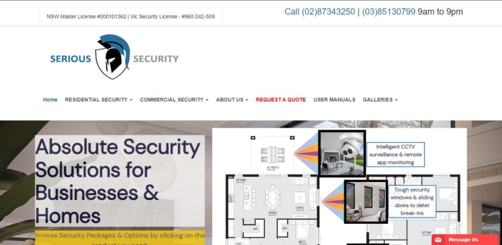 serious security home camera security system installers melbourne